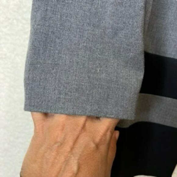 NWT Tahari Arthur S Levin Womens Suit Jacket Open Front Gray Black size 8 - Picture 4 of 7